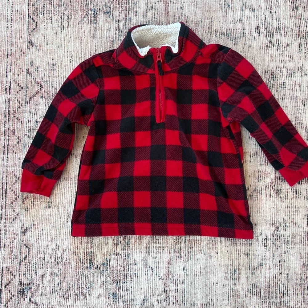 Carter's Red and Black Buffalo Plaid Hoodie